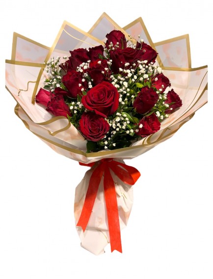 Dev Aşk 15'li Kırmızı Gül Buketi